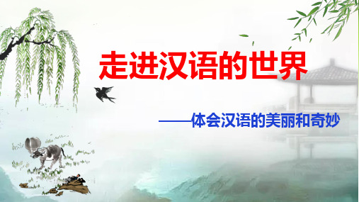 【语文教学】《走进汉语的世界》教学课件