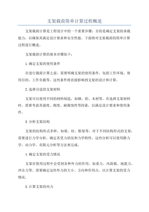 支架载荷简单计算过程概述
