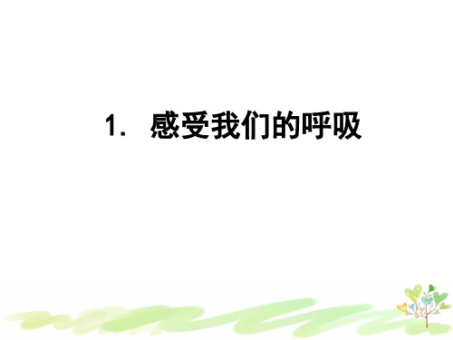 教科版小学科学四年级上册2-1《感受我们的呼吸》课件PPT 