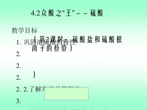 化学课件《硫酸盐及硫酸根离子的检验》优秀ppt 人教课标版