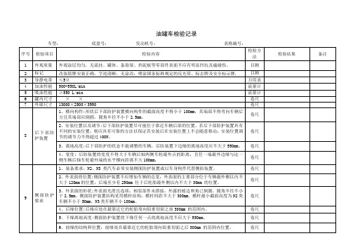 油罐车检验记录