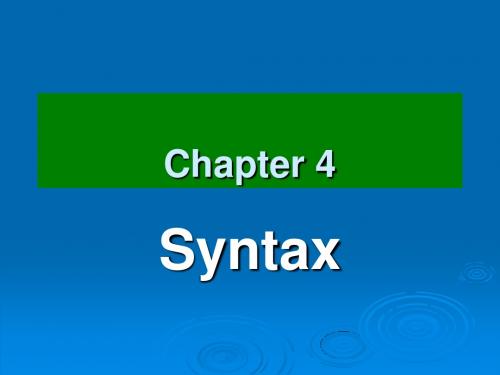 syntax 2014 - Part I