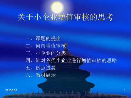 关于小企业资料新增值审核的思考