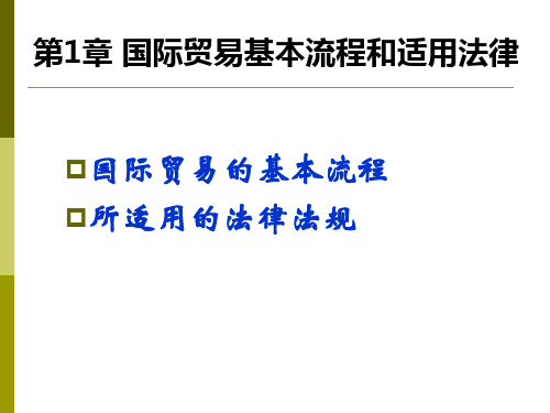 第1章进出口业务流程