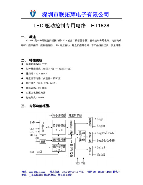 HT1628中文资料