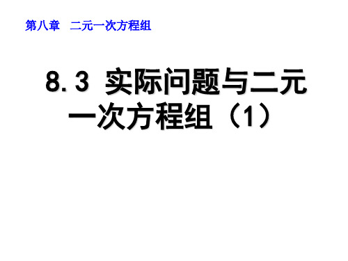 .实际问题与二元一次方程组()    优秀课特等奖 课件
