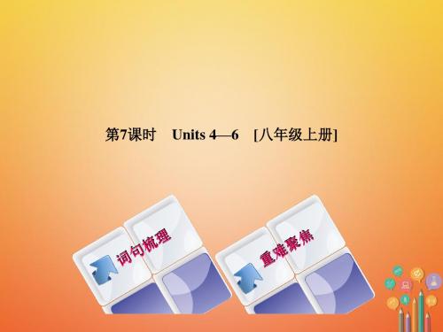 湖南省2018年中考英语总复习第一篇教材过关八上第7课时Units4_6教学课件人教新目标版