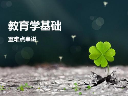 教育学基础复习串讲