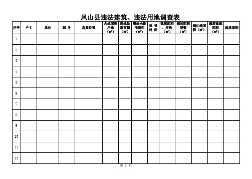 两违摸底排查表--空白