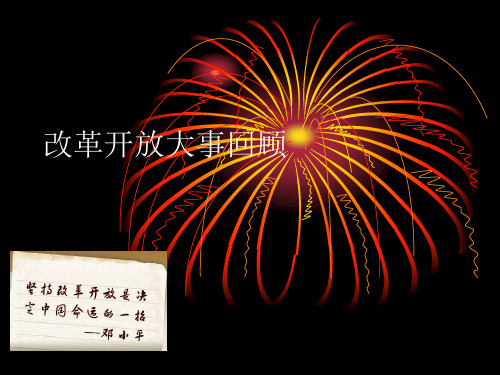 改革开放大事件