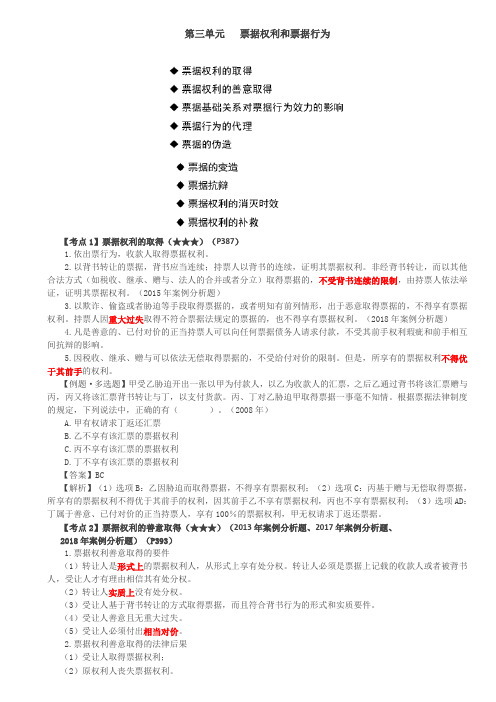 票据权利的取得、善意取得