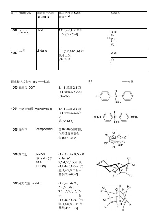 农药分子式
