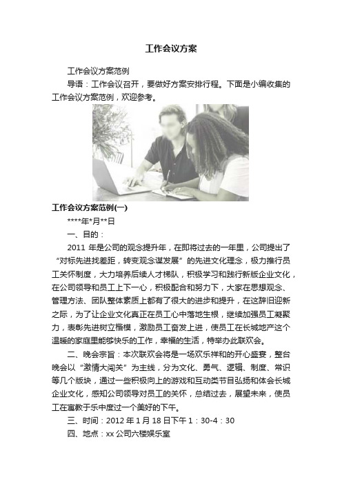 工作会议方案