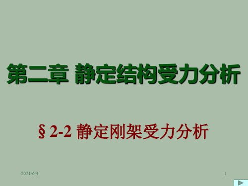 结构力学-静定刚架