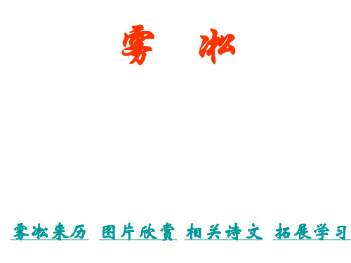 四年级上册语文课件-23 雾凇｜苏教版 (共32张PPT)