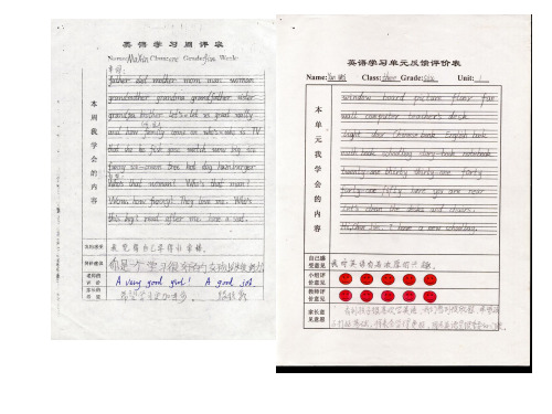 实用小学英语过程性评价