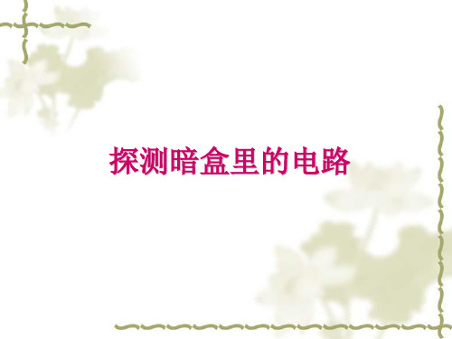 苏教版小学科学五年级上册12《探测暗盒里的电路》课件