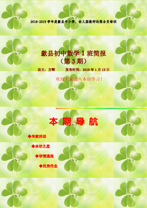 20182019学年度歙中小学幼儿园教师远程全员培训