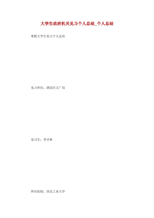 大学生政府机关见习个人总结_个人总结.doc