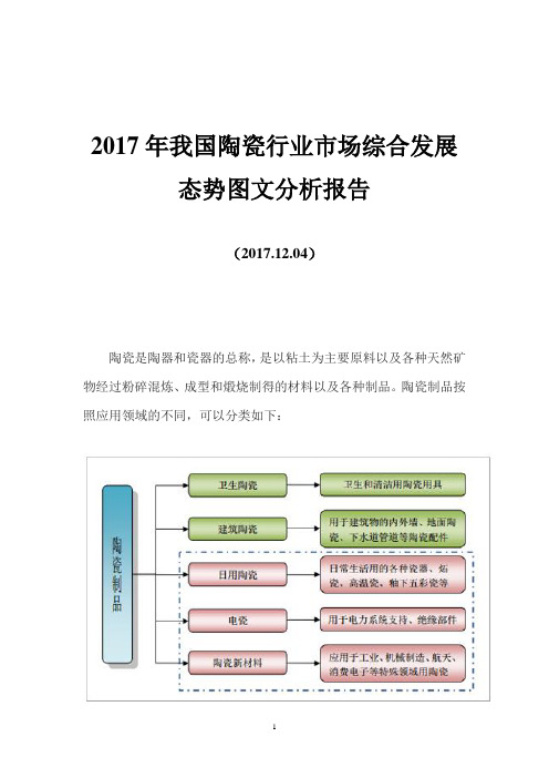 2017年我国陶瓷行业市场综合发展态势图文分析报告