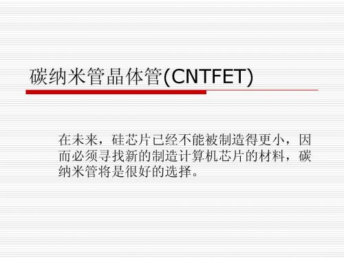 碳纳米管晶体管