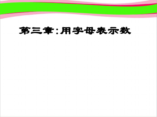 字母表示数2 精美教学课件