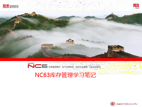 NC63库存管理学习笔记