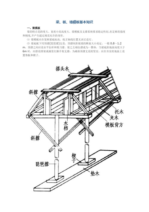 梁、板、墙模板基本知识