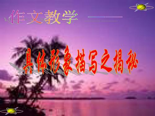 作文教学——具体形象描写之揭秘 PPT课件