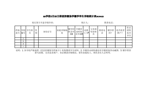 第二次排查控辍保学情况统计表