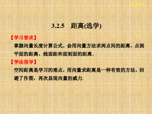 【步步高】高中数学 3.2.5距离(选学)配套名师课件 新人教B版选修2-1 
