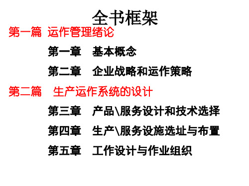 生产运作管理第六章