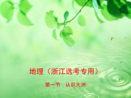高考地理复习课件：十 区域地理环境与人类活动 第一节认识大洲