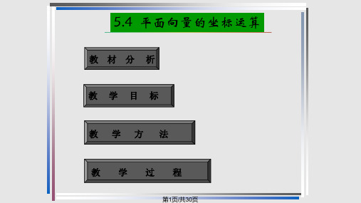 平面向量的坐标运算说课PPT课件