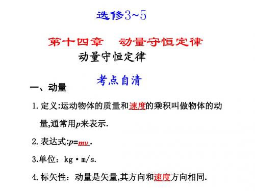 动量守恒定律专题复习PPT课件 人教课标版
