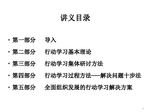 高效行动学习解决问题十步法专业参考资料