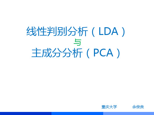 线性判别分析LDA与主成分分析PCA