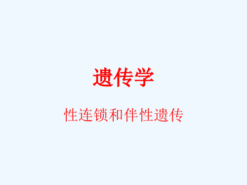 性别决定与性连锁