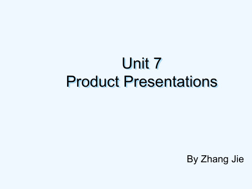有关产品推销的英语演讲 PPT