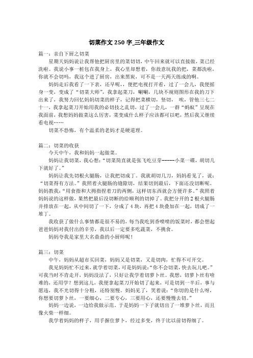 切菜作文250字_三年级作文_1