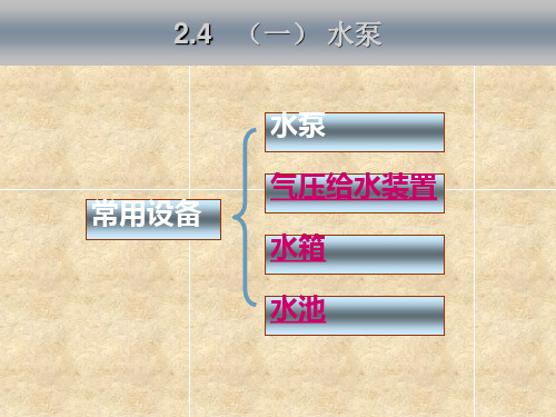 给水水泵、水池、水箱详解