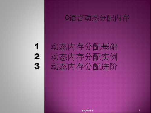 C语言动态分配内存PPT课件