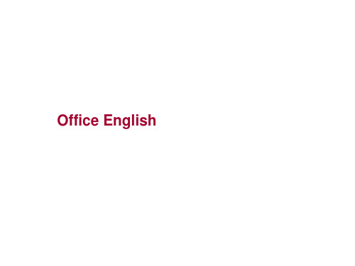 Office English办公室英语