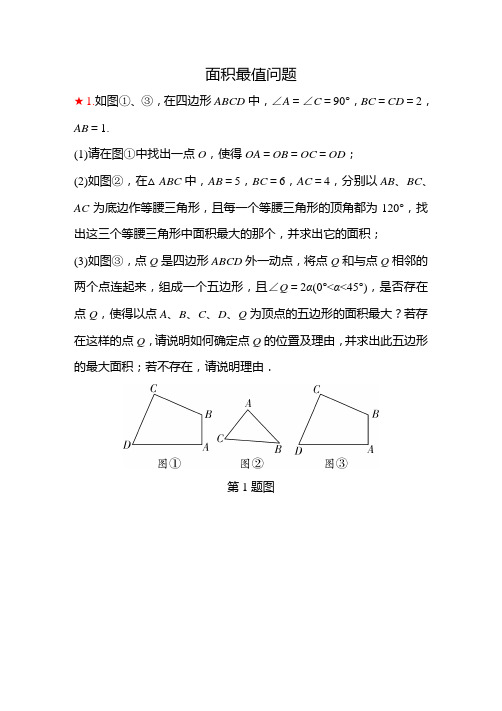 面积最值问题(解析版)