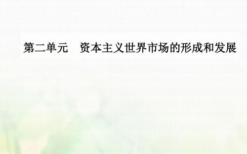 高中历史第二单元第6课殖民扩张与世界市场的拓展课件新人教版必修2