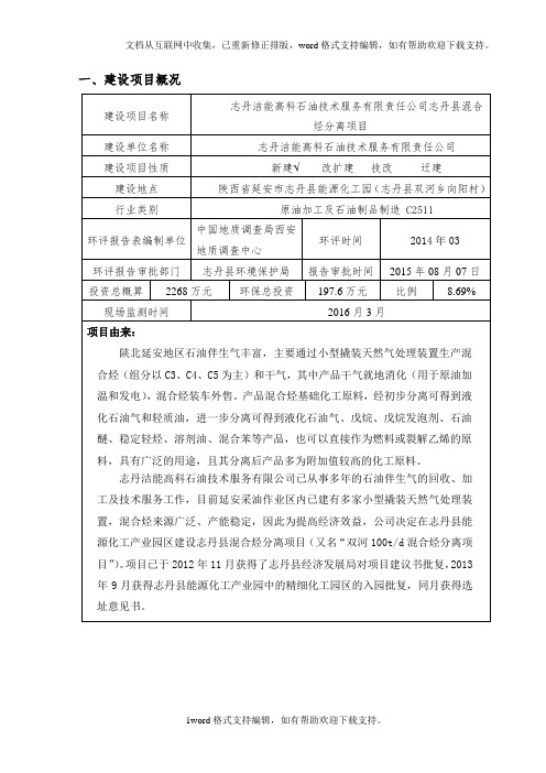 化工行业环保验收检测报告