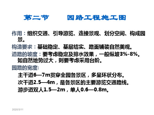 园林工程制图第八章第二节园路工程施工图