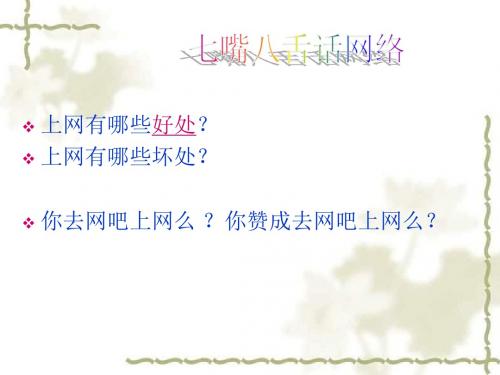 “网络是把双刃剑”主题班会
