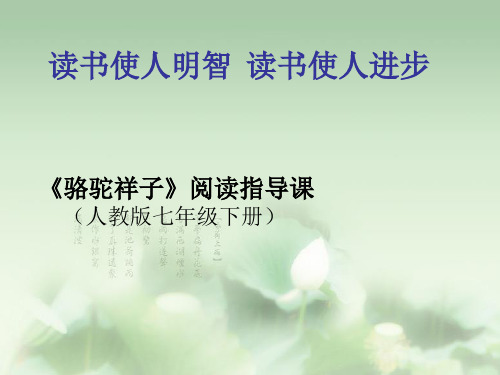 七年级语文部编版下册第三单元名著导读《骆驼祥子》课件(共17张PPT)