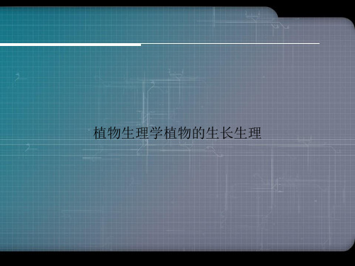植物生理学植物的生长生理优选演示